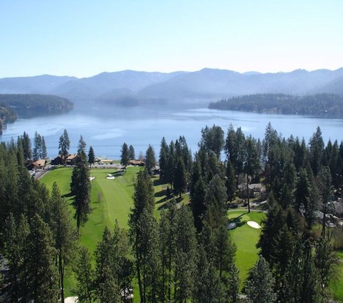 Gorgeous well-maintained country club grounds stretching far into Hayden Lake Country Club
