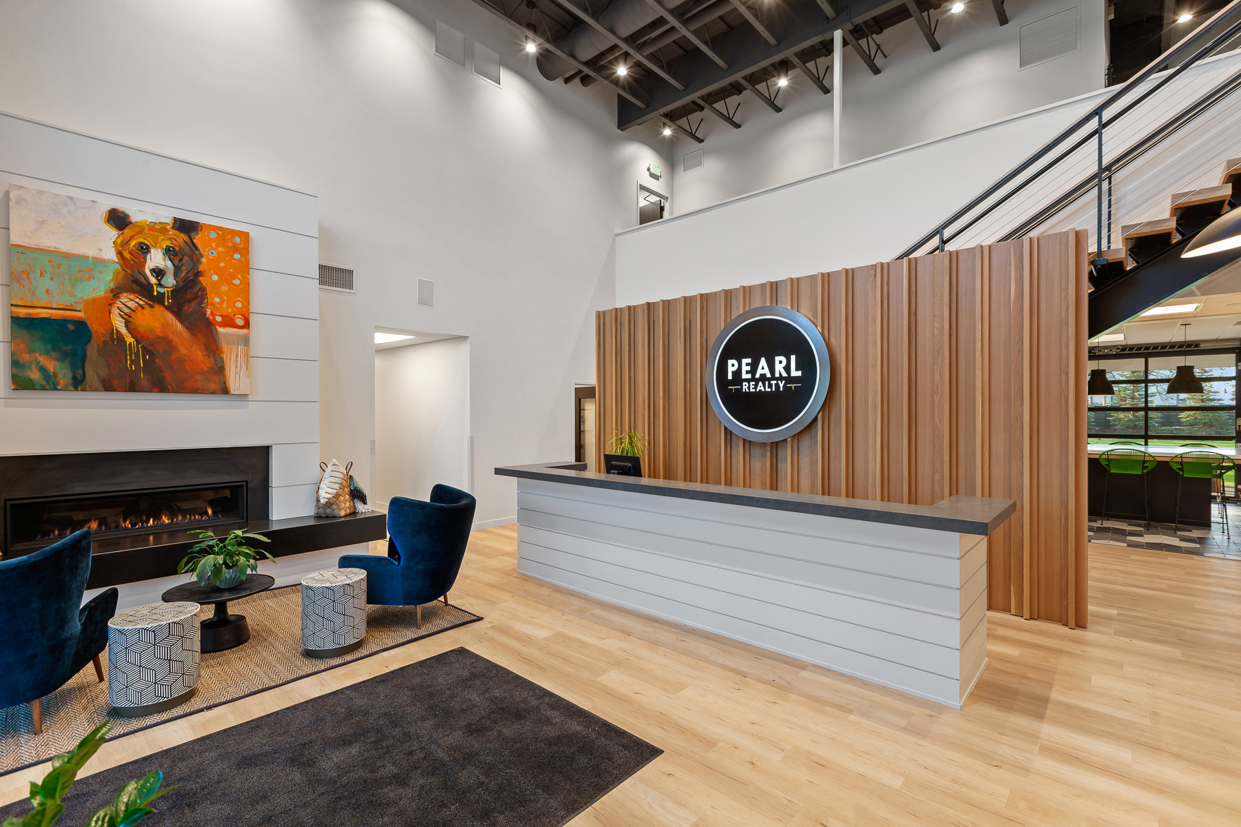 Pearl Realty Front Desk with logo